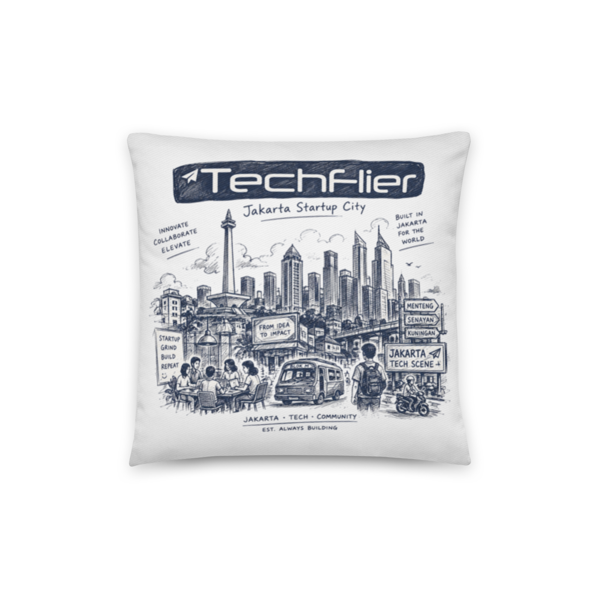 Cotton pillow: "Jakarta Startup City