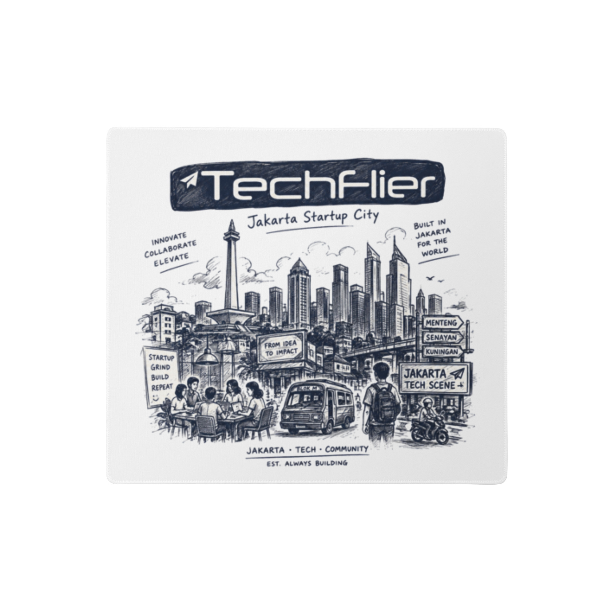 Gaming mouse pad: "Jakarta Startup City"